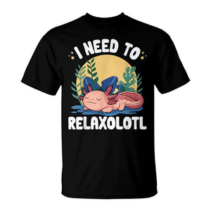 Camiseta Relaxolotl Axolotl para Adultos, Unisex, Cuello Redondo, Manga Corta, Impresión Digital, Ropa Promocional Hecha en China - Product Image 3