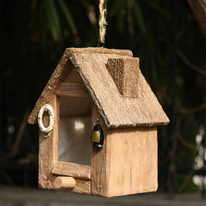 Witt Creative Décoration de jardin Décoration Bois Extérieur <span class=keywords><strong>Maison</strong></span> d'oiseau Hiver Chaud Nid d'oiseau Suspendu Nid Résine Artisanat - Product Image 4