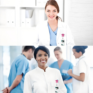 Insigne rotatif rétractable personnalisé pour infirmière Clip <span class=keywords><strong>d</strong></span>'identification médicale Accessoires en métal Plaques signalétiques pour travailleurs de la santé en métal - Product Image 5