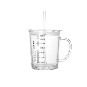 Taza de leche de vidrio graduada de 400ML para adultos, cuidado de ancianos y enfermería, taza de agua para el hogar para suministros de terapia de rehabilitación - Product Image 1