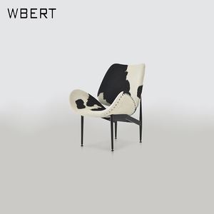 WBERT Nordic Style Cow Smile Lounge Chair-Sofá individual para sala de estar Arte Ocio, lectura o uso de silla de concha - Product Image 4