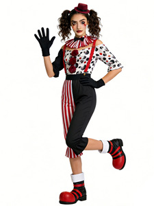 Set Familiare di Halloween, Costume da Clown Senza Anima <span class=keywords><strong>2</strong></span> per Giochi di Ruolo, Abito per Feste e Spettacoli per Bambini - Product Image 4