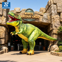 Model Dinosaurus Tiup Raksasa, Tyrannosaurus Rex Tiup, Cocok untuk Dekorasi Iklan Bertema Jurassic