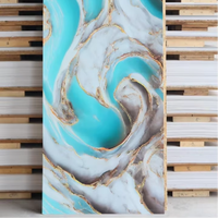 Panneau mural en PVC de luxe imitation marbre, léger, brillant, résistant à l'eau, facile à nettoyer, sans formaldéhyde, surface UV.