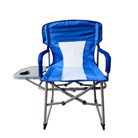 Chaise de camping pliable portable avec table latérale pliable pour un confort et une commodité ultimes, idéale pour la randonnée, le pique-nique, la pêche