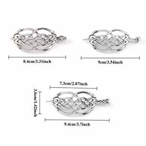 Pasador de Pelo Nórdico Vikingo con Nudo Celta, Pinza de Pelo Antigua, Clip de Pelo Nórdico, Regalo Escandinavo con Diseño de Thor, Odín y Freya - Product Image 2