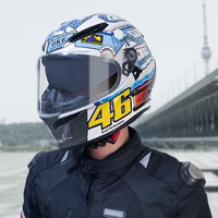 Casque de moto modulaire intelligent à double visière, casque intégral aérodynamique avec grand spoiler arrière