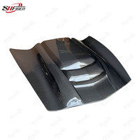Capot en fibre de carbone C7, adapté aux Corvette C7 2016-2019 modifiées avec un capot en fibre de carbone de style ZR1 en forme de V