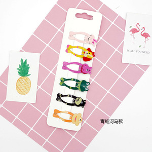 Suministro Exclusivo Transfronterizo, Pinzas de Pelo Metálicas con Estampado de Animales para Niñas, Estilo Europeo y Americano, Pinzas de Princesa - Product Image 3