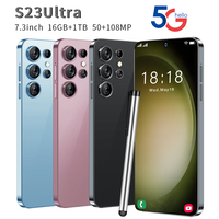 S23 Ultra 1TB 5G Móvil 16GB RAM 7.3 Pulgadas AMOLED 108MP Deca Core Batería de 8000mAh Carga Rápida Doble SIM OTG Activo