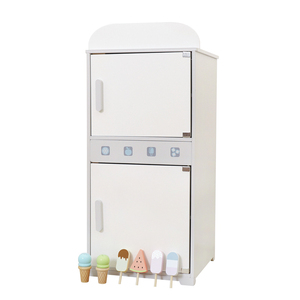 Jouet de <span class=keywords><strong>réfrigérateur</strong></span> de cuisine <span class=keywords><strong>en</strong></span> <span class=keywords><strong>bois</strong></span> avec ensemble de cuisine pour la maternelle et la garderie, cadeau unisexe pour les garçons et les filles - Product Image 1