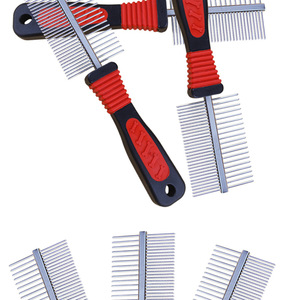 KingHon Stainless Wide <b>Tooth</b> Metal Dog Combs for Grooming Shedding Dematting for Long and Short Hair Deshedding <b>Tools</b> Hair Brush - Product Image 2