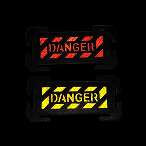 Hebillas Reflectantes <span class=keywords><strong>de</strong></span> Advertencia <span class=keywords><strong>de</strong></span> Peligro con Logotipo <span class=keywords><strong>de</strong></span> Señalización, <span class=keywords><strong>de</strong></span> Plástico ABS, con Colores Brillantes en la Oscuridad, para Bolsos, Cinturones, Abrigos y Manualidades - Product Image 3