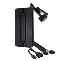 Kit de ventilateurs de refroidissement pour boîtier d'ordinateur PWM avec télécommande et dissipateur thermique en plastique pour contrôle de vitesse des ventilateurs ARGB