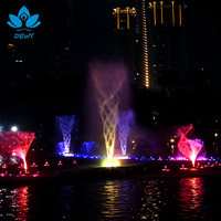 Grande fontaine musicale extérieure moderne de luxe en acier inoxydable personnalisable avec spectacle d'eau LED RGB pour projets de places publiques et de parcs