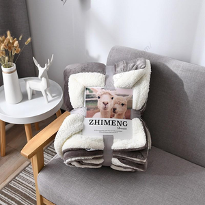 Ventes en gros de couvertures en polaire sherpa, taille pour lit, épaisses et chaudes, douces et moelleuses, couverture en peluche pour l'hiver - Product Image 3