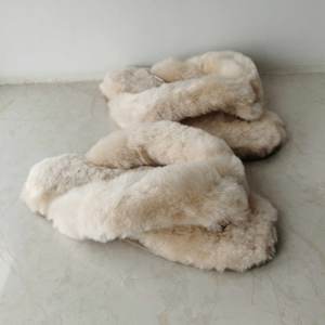 Wholesale Spring Autumn Winter Indoor for with Real <strong>Sheepskin</strong> Fur Fluffy TPR Outsole Warm &amp; Soft for Women and <strong>Men</strong> - Product Image 3