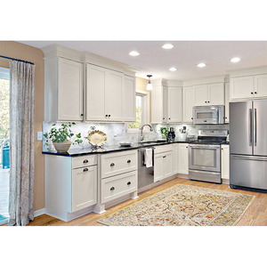 Vitrinas de madera de arce sólido, paquete plano clásico de diseño <span class=keywords><strong>Simple</strong></span>, personalizado, de alta calidad, mezclador blanco moderno, armarios de cocina - Product Image 6