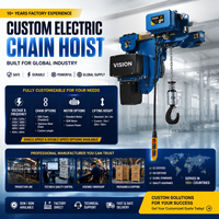 Palans électriques à chaîne de type européen M5, classe de travail IP55, moteur pour pont roulant, levage de matériaux, application de levage en usine