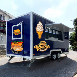 Remolque de Comida Nuevo, Remolque de Venta Ambulante <span class=keywords><strong>2022</strong></span>, Cerrado, 8.5 X16, Personalizado, de Lámina Galvanizada, Carrito de Cocina Móvil - Product Image 1