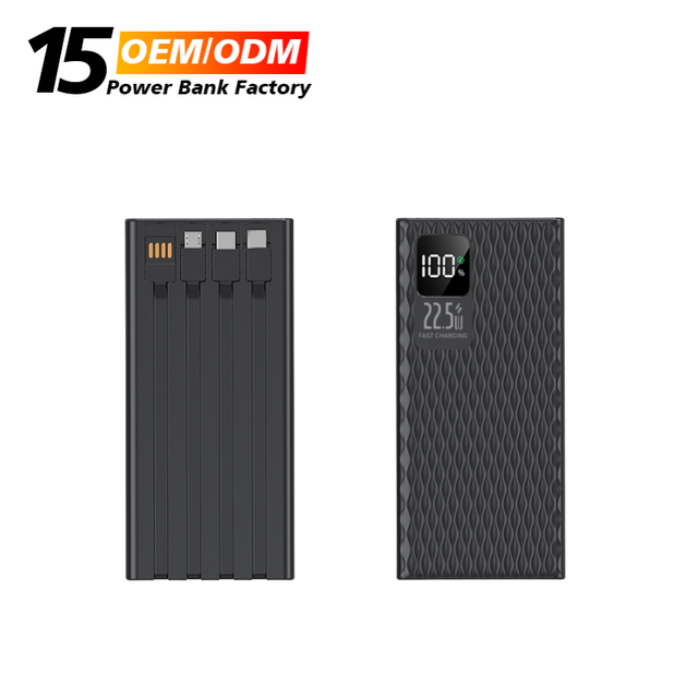New Hot PD20W QC3.0 Fast Charging Mobile Charger Type-c Dual USB 4 in 1 Built-in With Cable Quick Charge 10000mAh Power Bank