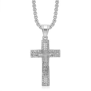 สร้อยคอจี้รูปไม้กางเขนประดับเพชรคิวบิกเซอร์โคเนียสีทองอร่าม สะท้อนความศรัทธาสำหรับการแสดงออกที่มุ่งมั่น - Product Image 5