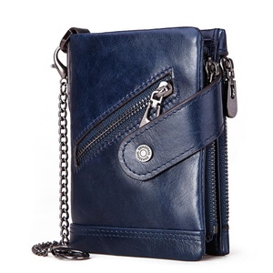 Boshiho Customized Leather Purse Short Chain Men <b>Wallet</b> Bifold Men <b>RFID</b> <b>Blocking</b> Card Holder <b>Wallet</b> - Product Image 4
