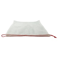 Filet à linge portable à cordon de serrage blanc OEM/ODM avec sac de lavage en maille lavable avec logo personnalisé pour les besoins de nettoyage en déplacement