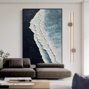 Abstract Oil Painting <b>Canvas</b> Art Rectangle Black <b>Frame</b> Modern Wall Decor Living Room Entryway Decoration - Product Image 4