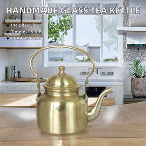 Jarra de Agua Fría Clásica Hecha a Mano de Metal, Libre de BPA, de 1L-2L, con Tapa de Bambú - Product Image 2