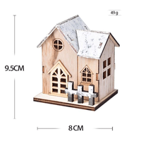 Décoration de Noël en bois en gros : Maison rustique de village de Noël, ornement de table pour la maison et les fêtes