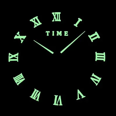 Reloj 3d นาฬิกาติดผนัง DIY ขนาดใหญ่,นาฬิกาเรืองแสงในที่มืดสำหรับตกแต่งบ้าน