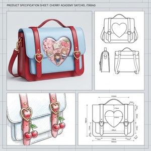 Sac à bandoulière personnalisé Kawaii Ita Bag avec fenêtre transparente en forme de cœur pour badges et figurines, idéal pour les sorties urbaines des étudiants - Product Image 4