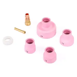 UWELD 7Pcs WP-17/18/26 TIG Welding Torch Stubby Gas Lens Ceramic Cup Kit