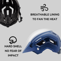 Casque de vélo VTT pour adulte LANOVA W-029 EN1078/CPSC, nouveau design, avec visière intégrée, chapeau de cyclisme portable pour la pratique du vélo en extérieur
