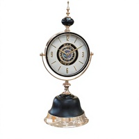 Horloge de bureau circulaire numérique moderne et élégante Armens, ornement décoratif de table pour la maison, mouvement à quartz métallique silencieux, calendriers