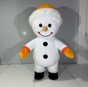 MOQ 1PCS Costume de mascotte gonflable 2m, personnage de dessin animé, bonhomme de neige blanc et violet, personnage mignon, <span class=keywords><strong>patrouille</strong></span> blanc rose - Product Image 4