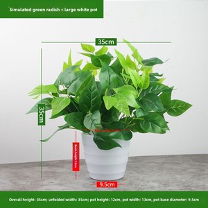 Planta Artificial de Bonsái en Maceta con Hojas de Rosa Verde Simuladas, Decoración para Interiores y Exteriores - Product Image 3