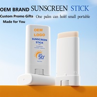 Stick solaire imprimé sur mesure 15g SPF 50+ PA++++ Protection UV Hydratant Résistant à l'eau et à la transpiration Fini transparent invisible Cadeau