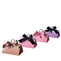 Nouvelle collection Hoshino pour l'hiver |   Boîte à bonbons en forme de triangle, couleur dégradée gaufrée, marron café au lait, violet, tendance, fabriquée en Chine