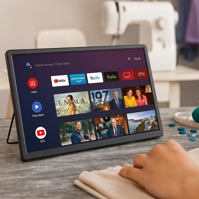 Mini Led TV Smart WiFi TV 60HZ 15.4inch Pocket Tv with FM Radio DVB-T2/ ATSC/ ISDB