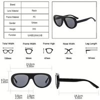Lunettes de soleil ovales vintage 2025 personnalisées avec logo, protection UV400, monture large, style pilote, pour hommes et femmes, motif léopard