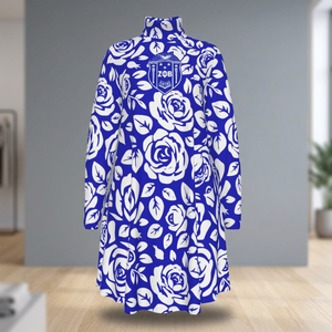 ชุดเดรสยาวถึงเข่าแบบทอผ้าคอสูงแขนยาว Zeta Phi Beta - Product Image 3
