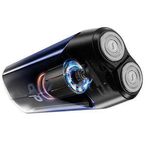 Recortadora de Barba Inalámbrica Portátil, Resistente al Agua, con Doble Cuchilla Rotatoria, Recargable, Afeitadora Eléctrica Profesional para Hombres - Product Image 6