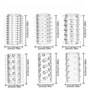 Set de 6 Anillos para Pene con Forma de Perlas Reutilizables, de Cristal con Fricción Intensa, para Mayor Placer y Retraso de la Eyaculación - Product Image 4
