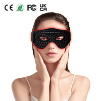 Lunettes de massage à LED 510K pour thérapie photonique avec lumière rouge (660nm 850nm) en silicone pour le traitement des cernes