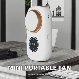 Ventilador de Escritorio Portátil USB con Motor sin Escobillas, Bajo Ruido, Ecológico, con Luz, 3 Velocidades, 5W, Batería de 800mAh, 1 Año de Garantía para el Hogar - Product Image 2