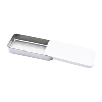 Mini boîte de rangement de parfum de rouge à lèvres rectangulaire en métal blanc faveur de mariage Kit d'artisanat de bonbons pour le stockage de cosmétiques