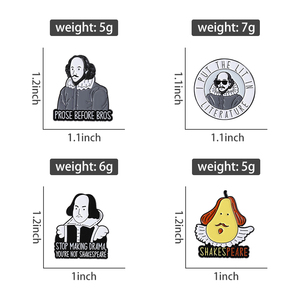 เข็มกลัดวิลเลี่ยมเชกสเปียร์สำหรับนักประพันธ์ที่กำหนดเองหยุดทำละครคุณไม่ได้เป็นคนไม่เชกสเปียร์กระเป๋าเข็มกลัดสัญลักษณ์ปกเสื้อของขวัญ - Product Image 6