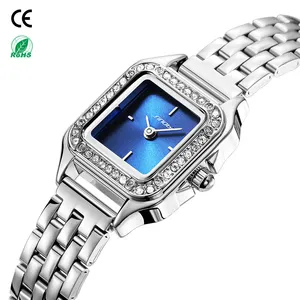 Sinobi S9867L Luxury Brand Womens New Business Fashion acciaio inossidabile con diamanti Premium Watch gifts for women